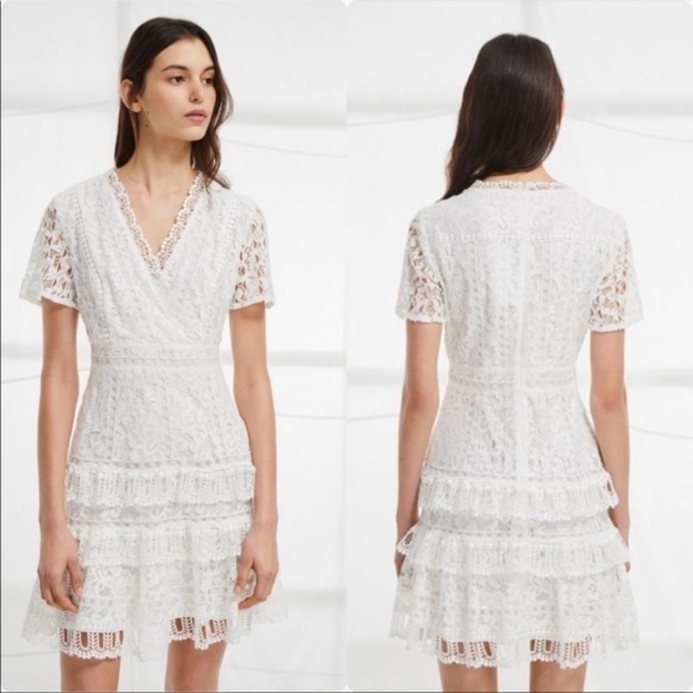 French Connection Ruffle White Dress - Picture 9 of 15